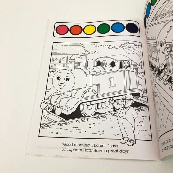1993 Thomas The Tank Engine Busy Day Paint  Box Book Activity - Picture 8 of 14